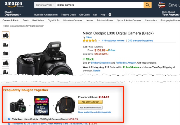 Cross-sale na Amazonu funguje skvěle