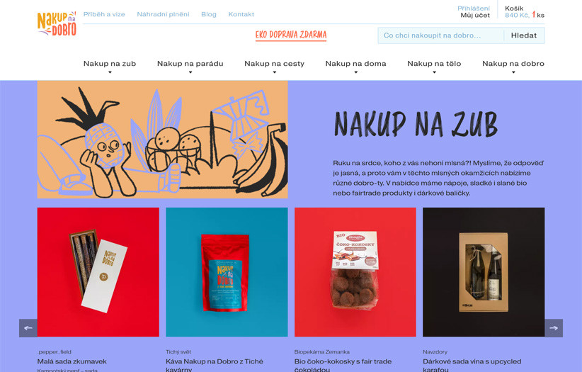 E‑shop pro Asociaci společenské odpovědnosti