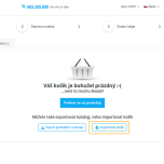 2. Ukázka funkce importu košíku