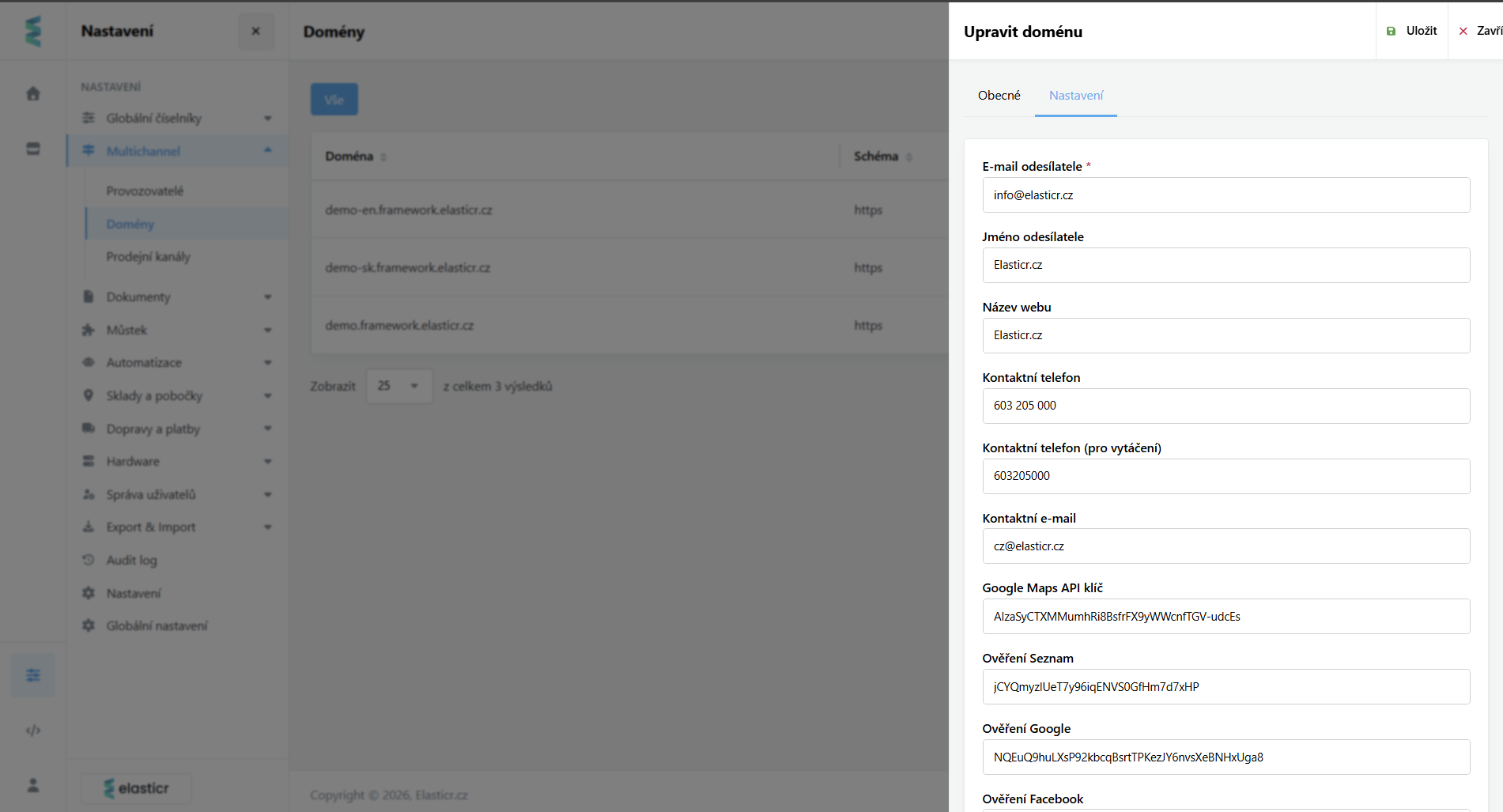 4. Multidomain a multichannel nastavení e-shopu
